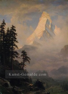  Bierstadt Malerei - Sonnenaufgang auf dem Matterhorn Albert Bier